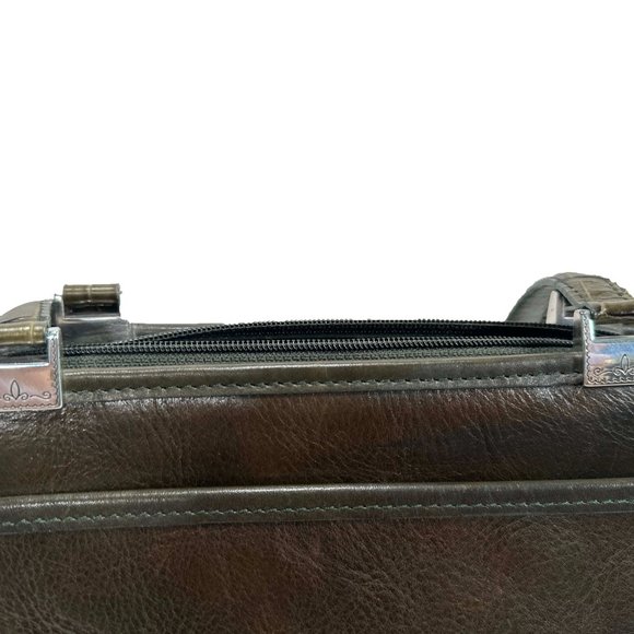 Brighton leather shoulder bag dark green - Picture 4 of 6